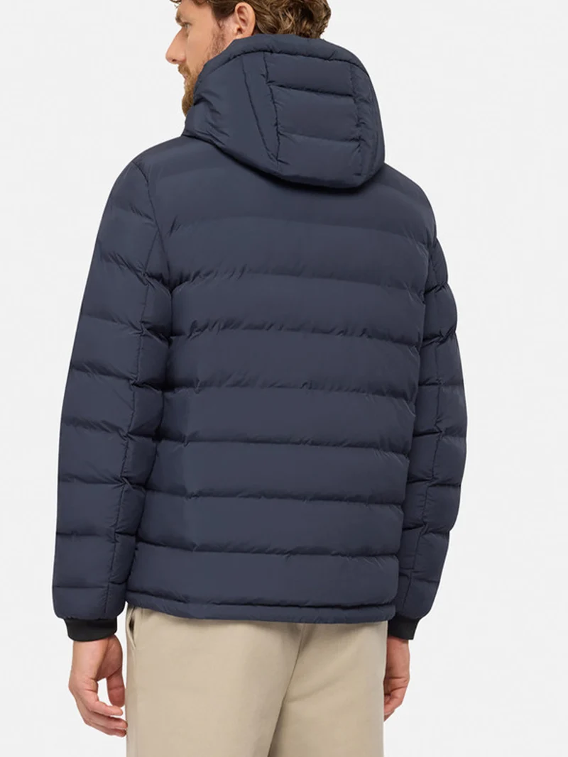 SPHERICA Giubbotto imbottito da uomo con cappuccio e zip - nero