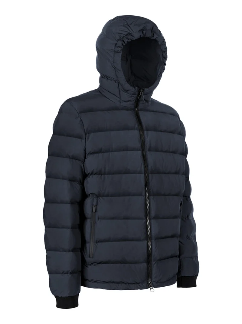 SPHERICA Giubbotto imbottito da uomo con cappuccio e zip - nero