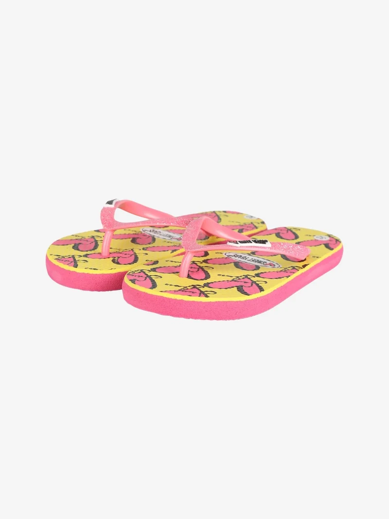 Infradito da bambina con cuori - giallo