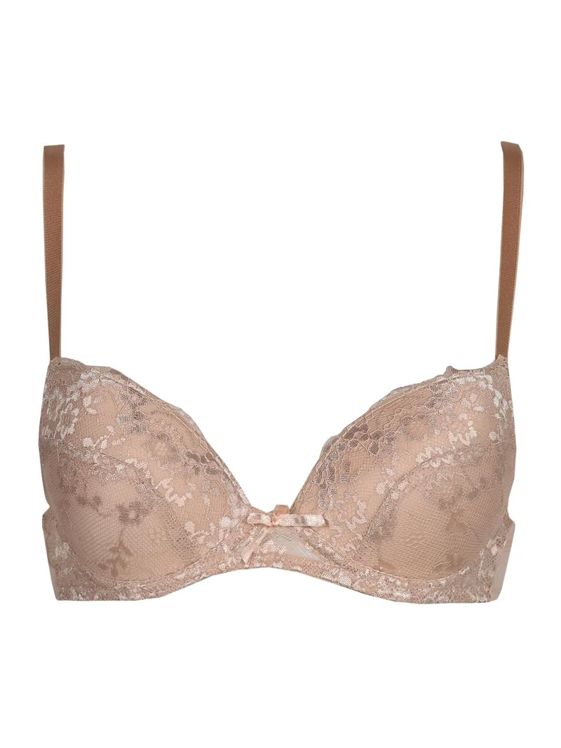 Reggiseno imbottito preformato con pizzo ZIRCONE - rosa