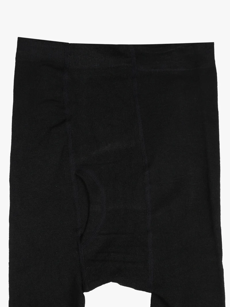 Calzamaglia da uomo in caldo cotone senza piede - nero