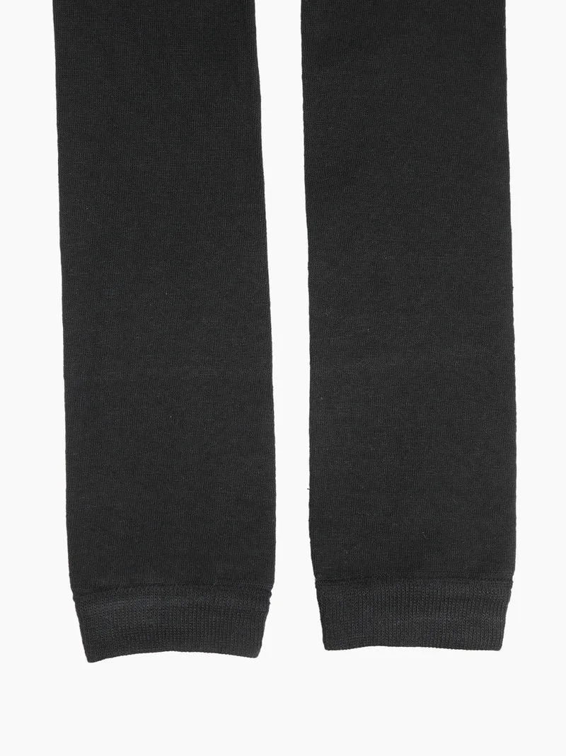 Calzamaglia da uomo in caldo cotone senza piede - nero