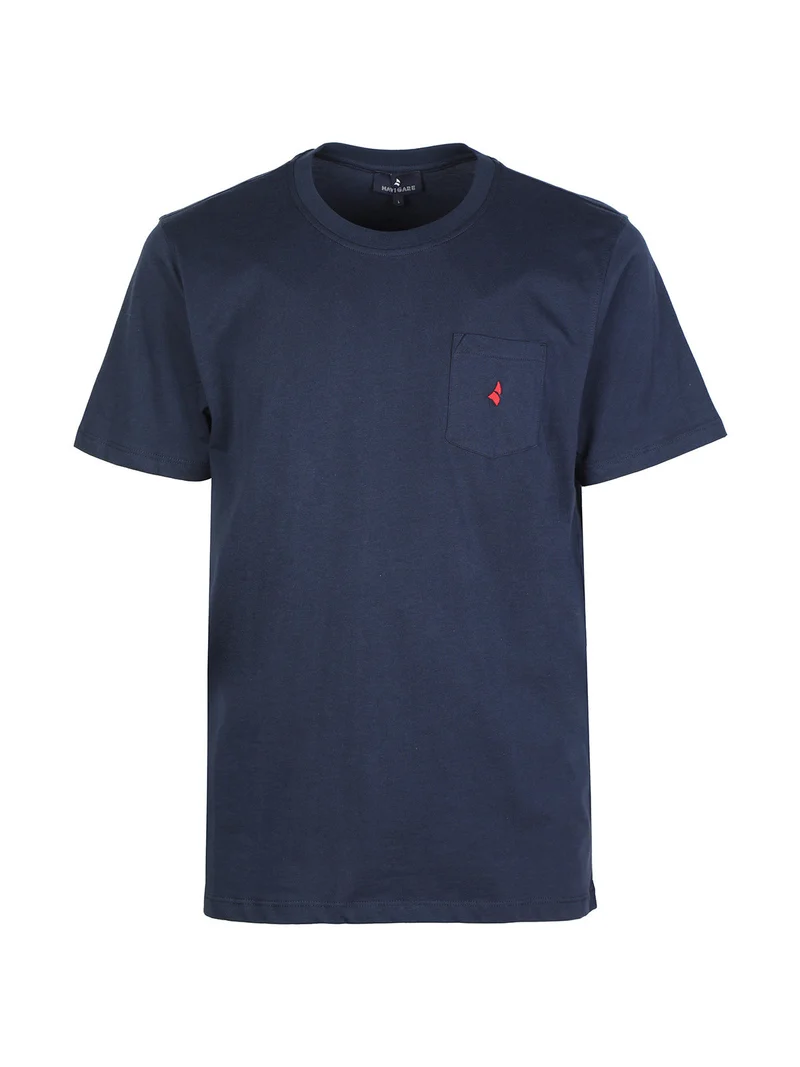 T-shirt uomo manica corta con taschino - blu scuro
