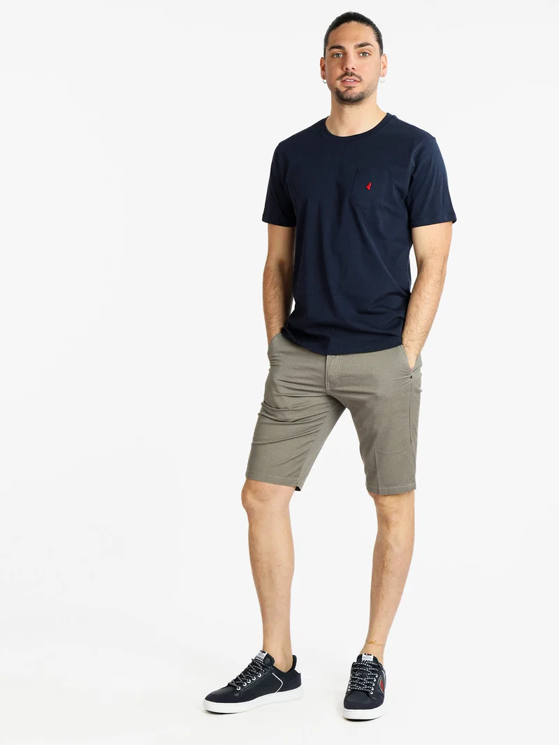 T-shirt uomo manica corta con taschino - blu scuro
