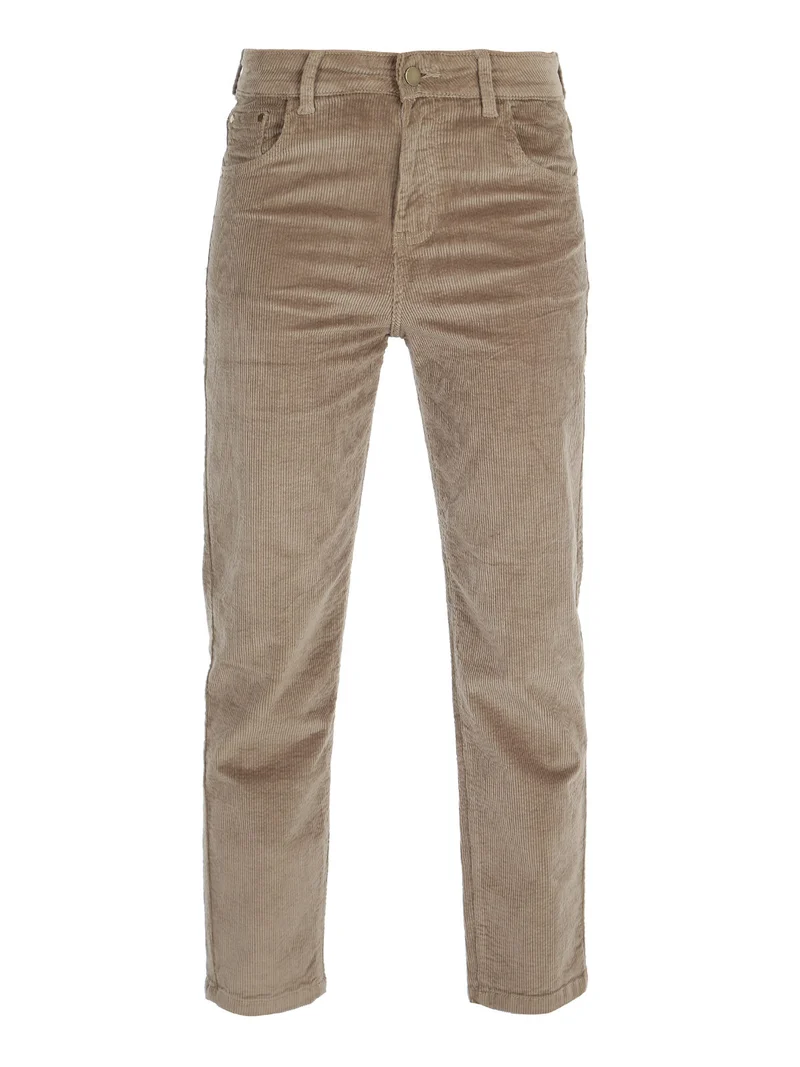 Pantaloni donna in velluto a coste - khaki