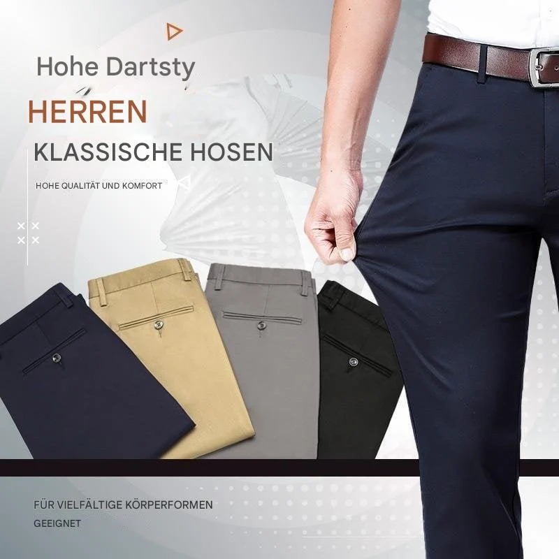 Herren Stretch Anzughose Modern Fit | MasonPro High Stretch Klassische Business Hose | Bequeme Elegante Herrenhose für Büro & Alltag