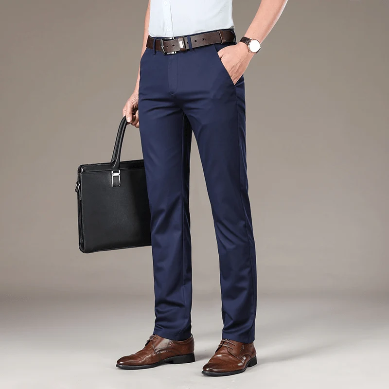 Herren Stretch Anzughose Modern Fit | MasonPro High Stretch Klassische Business Hose | Bequeme Elegante Herrenhose für Büro & Alltag