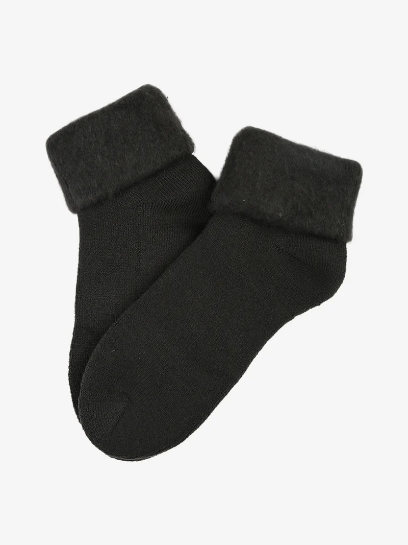 Calze soft donna con bordo di pelo - militare
