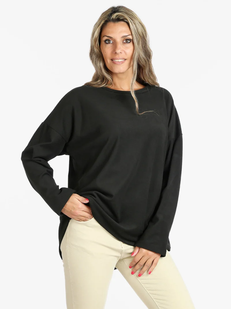 Maglia da donna lunga - nero