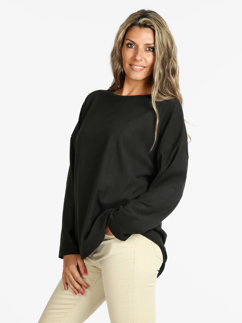Maglia da donna lunga - nero