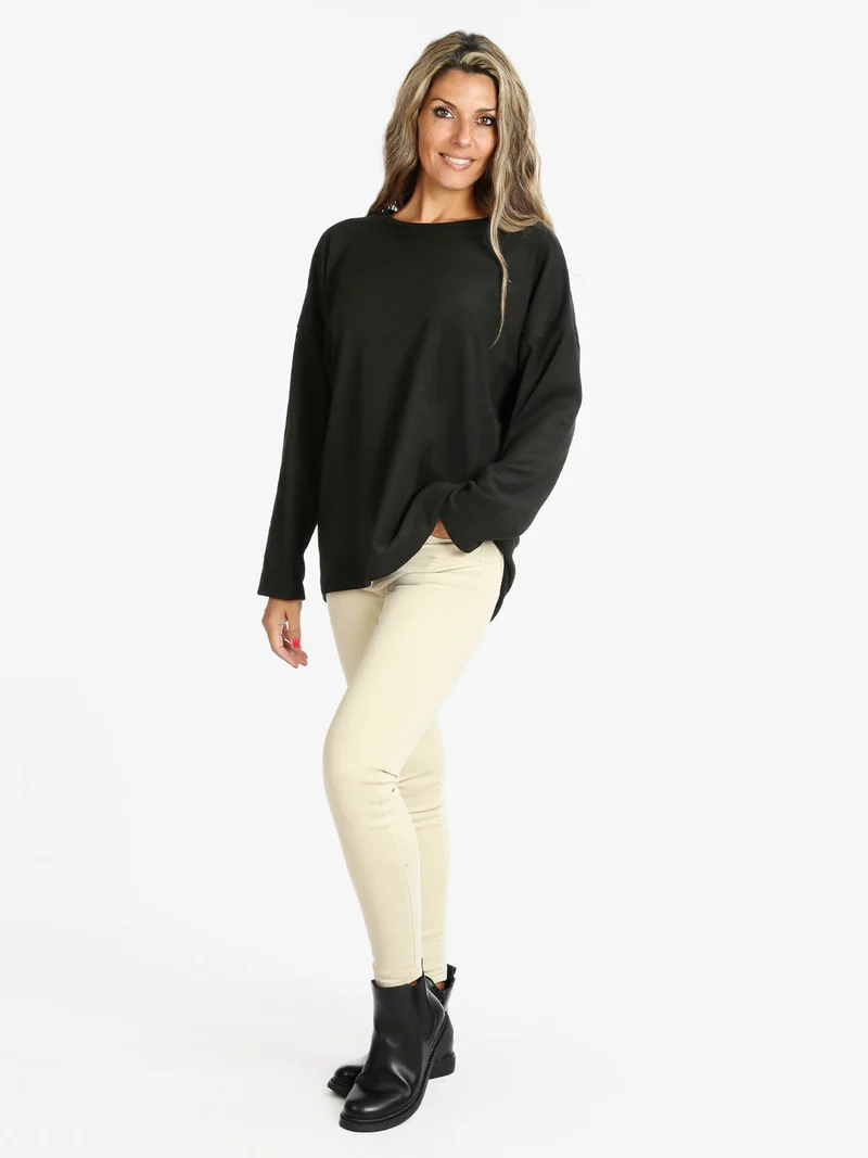 Maglia da donna lunga - nero