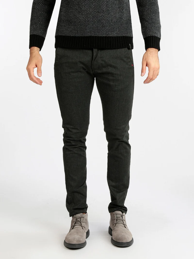 Pantaloni casual da uomo regular fit - grigio scuro