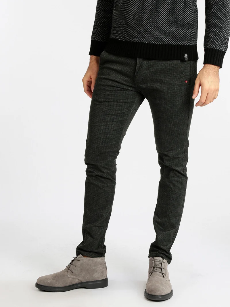Pantaloni casual da uomo regular fit - grigio scuro