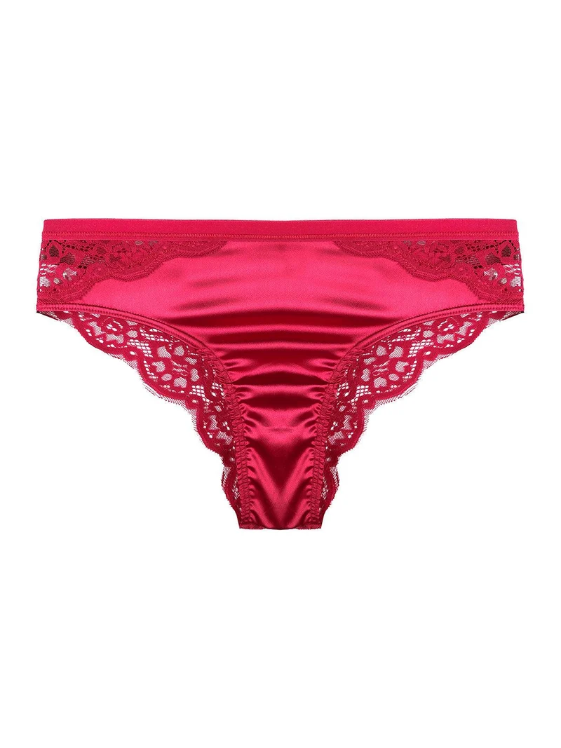 Brasiliana con pizzo sul retro - rosso