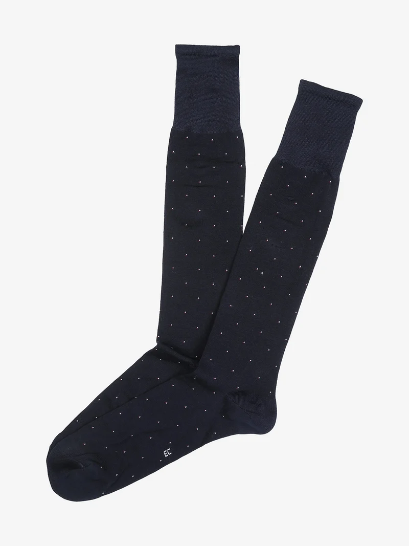 Calze lunghe da uomo in cotone mercerizzato - blu scuro