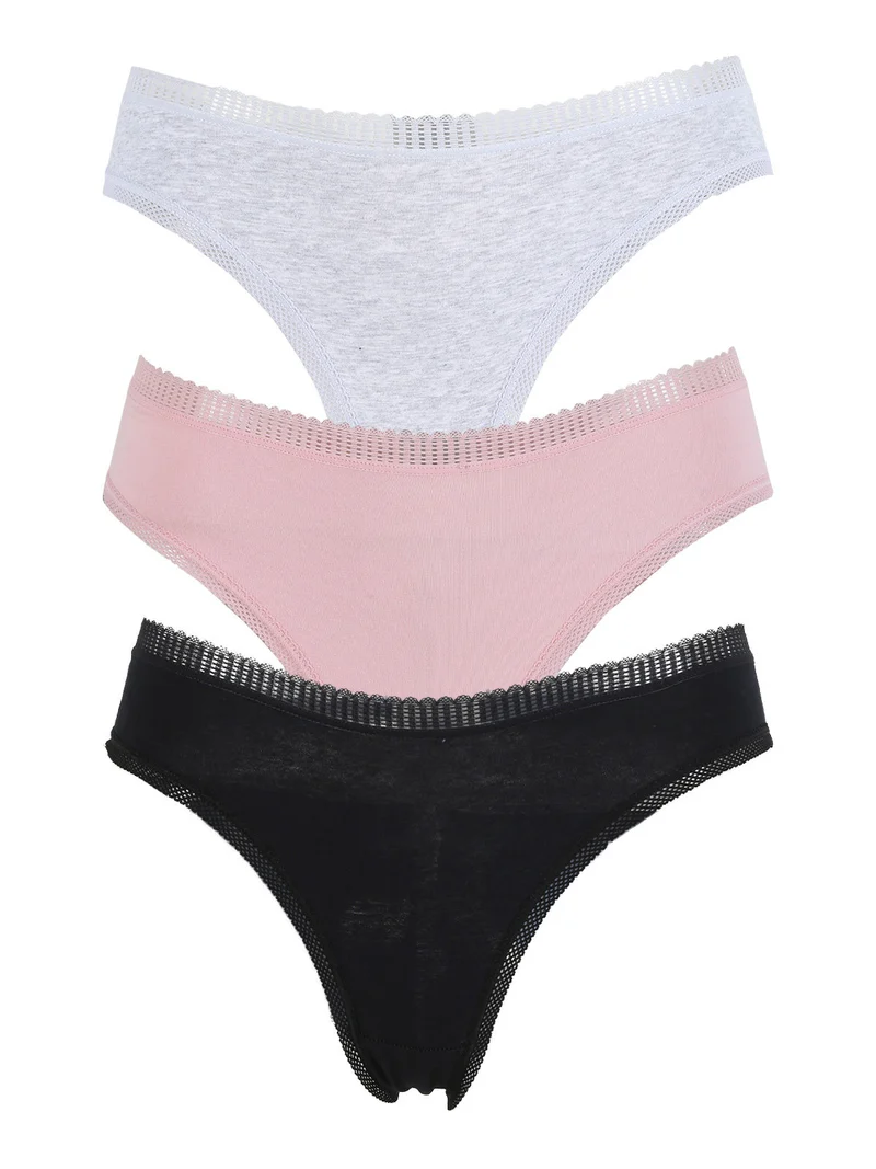 Confezione da 3 slip donna in cotone - assortito