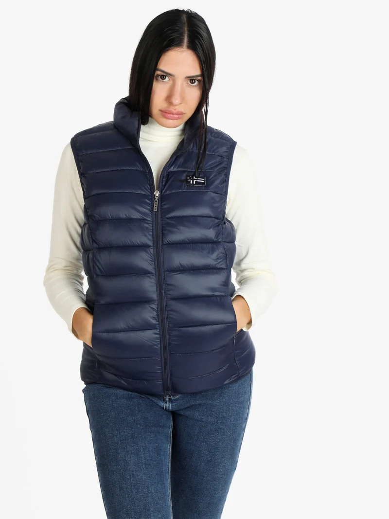 Giacca smanicata donna - blu scuro