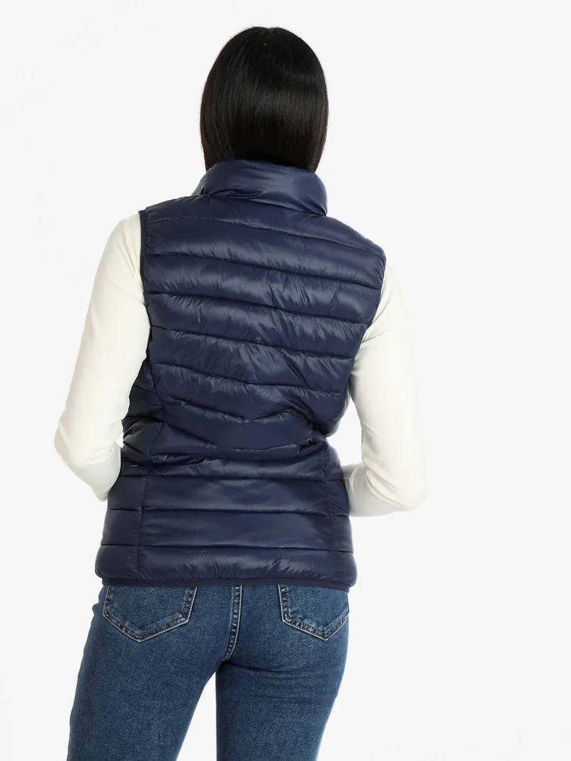 Giacca smanicata donna - blu scuro