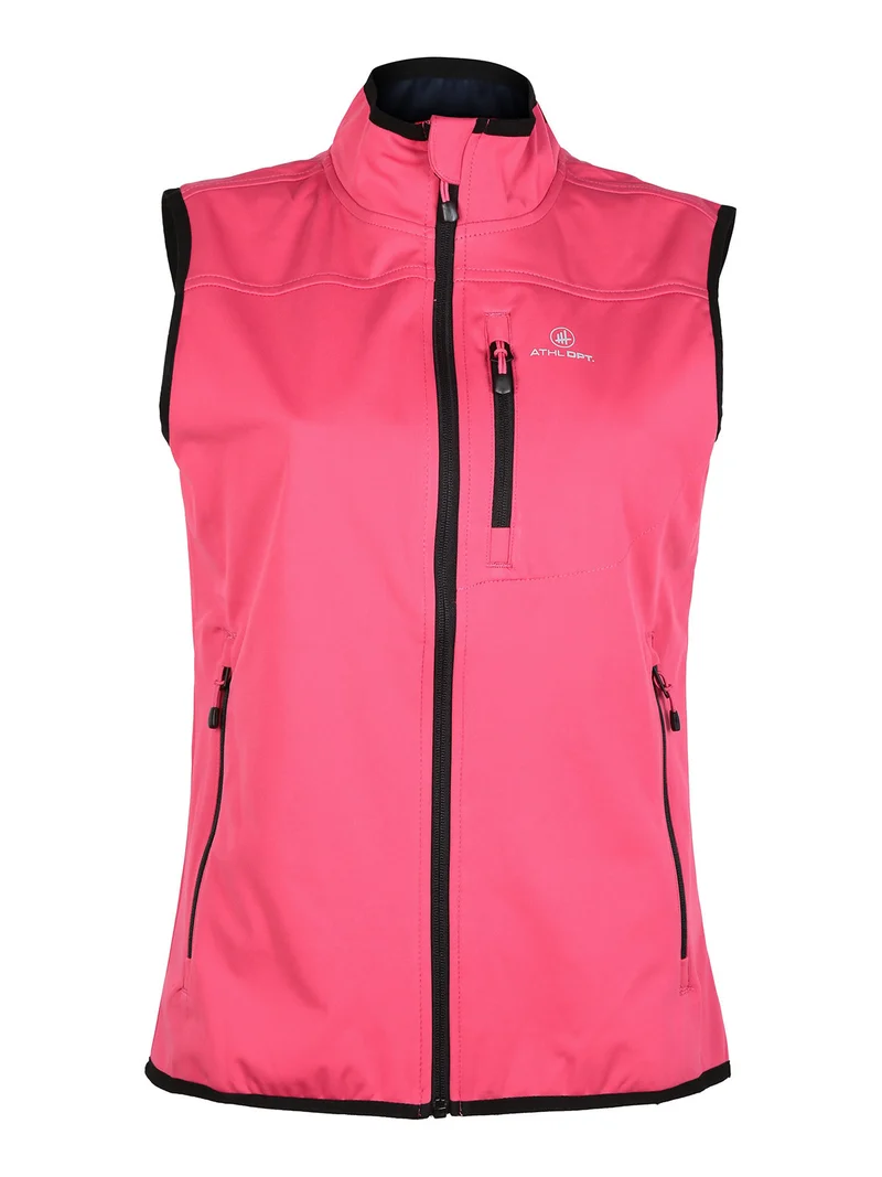 Gilet sportivo donna impermeabile - fucsia