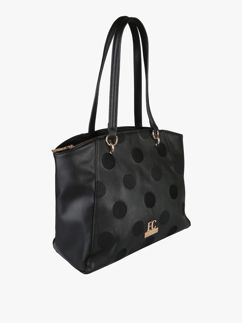 Borsa a spalla da donna in ecopelle - nero
