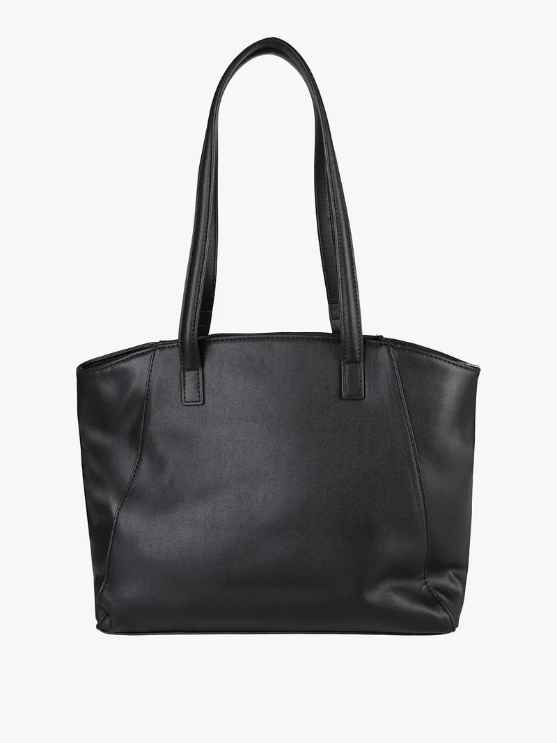 Borsa a spalla da donna in ecopelle - nero