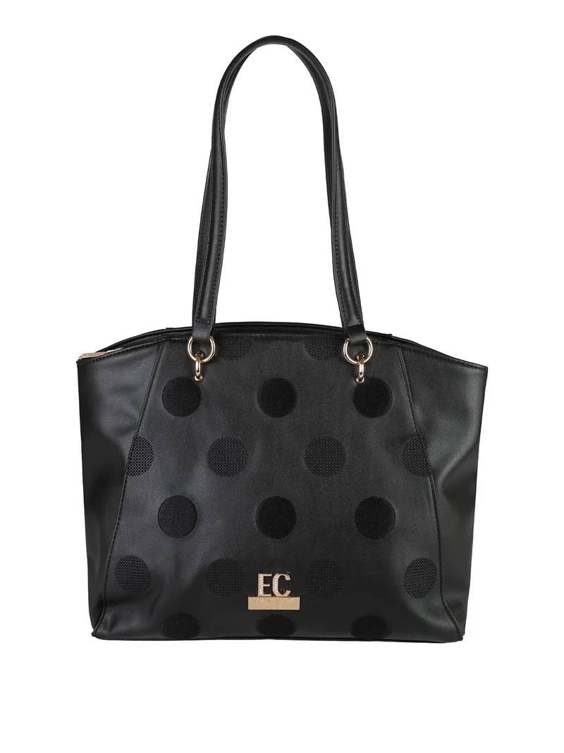 Borsa a spalla da donna in ecopelle - nero
