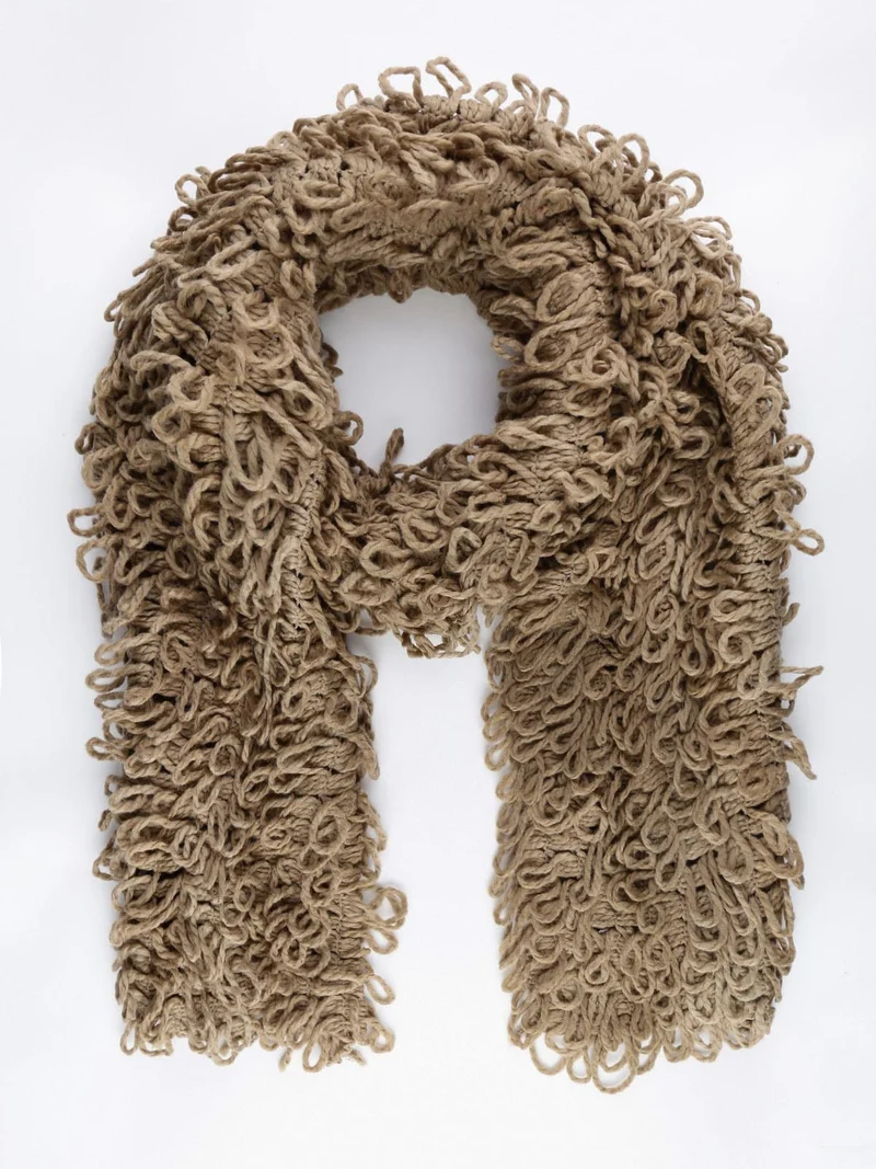 Sciarpa donna in misto lana - marrone