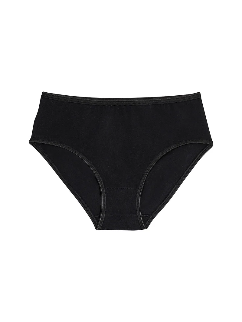 Confezione da 3 midi slip in cotone bielastico - nero