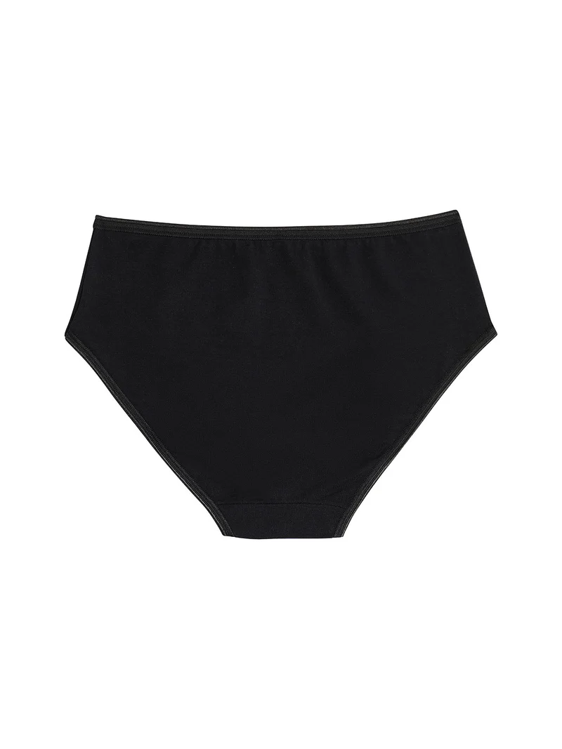 Confezione da 3 midi slip in cotone bielastico - nero