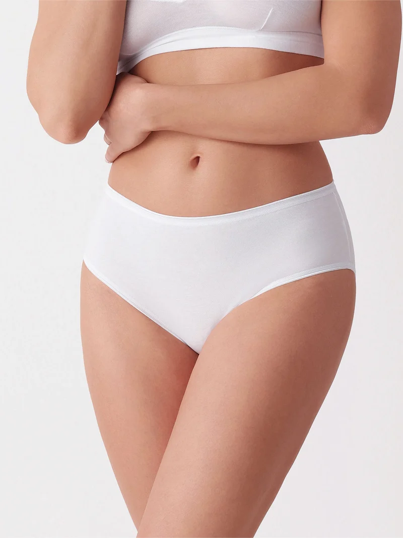 Confezione da 3 midi slip in cotone bielastico - nero