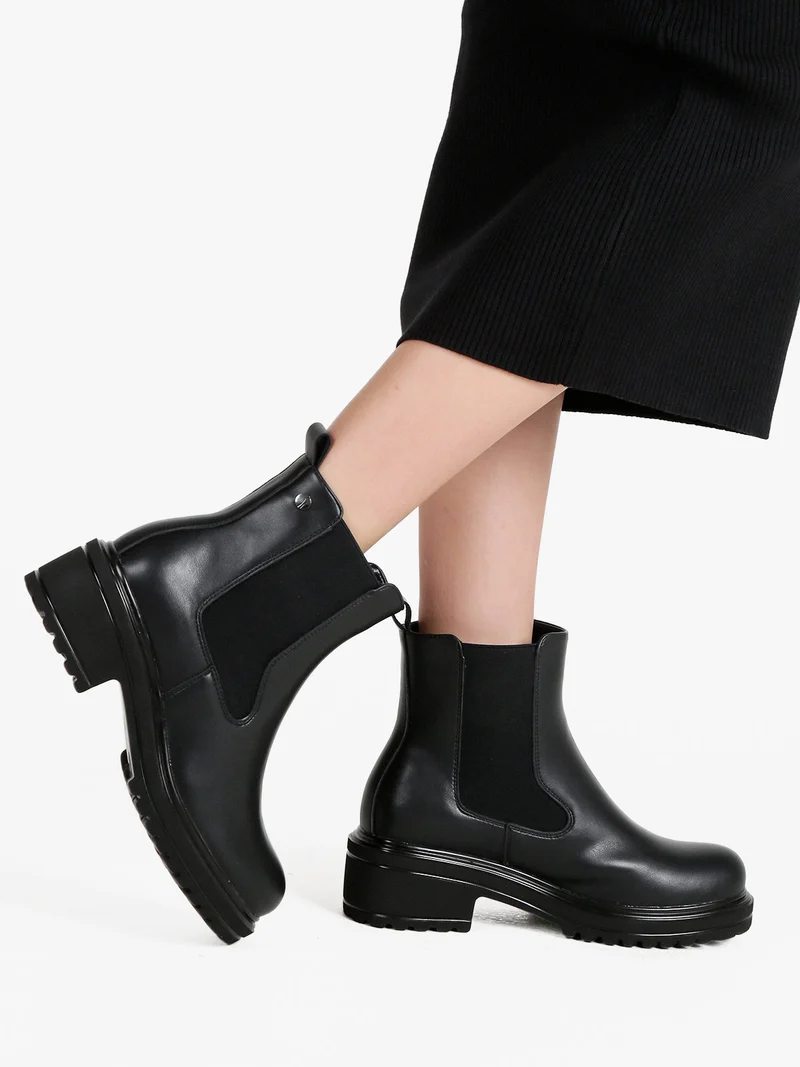 Stivaletti chelsea donna in ecopelle - nero