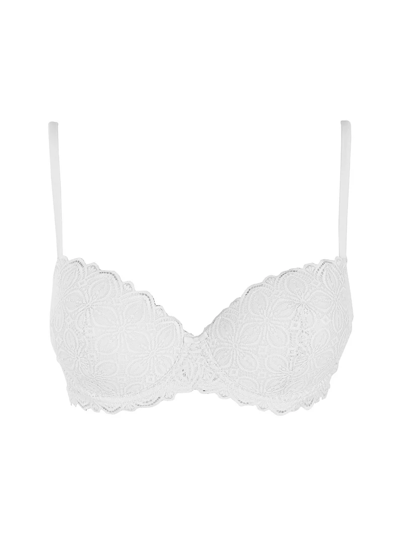 901 Reggiseno a balconetto in pizzo - bianco
