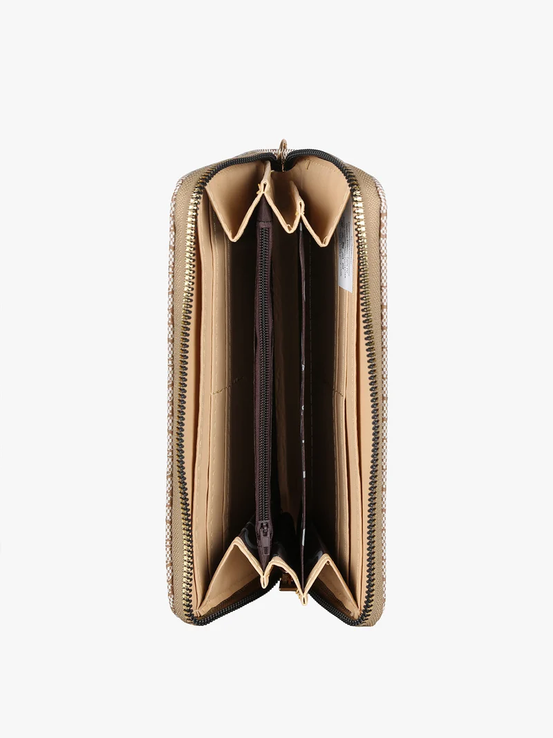 Portafoglio da donna con zip - taupe