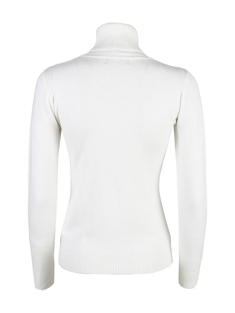 Maglia donna dolcevita - bianco