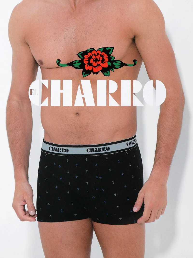 Boxer da uomo con stampe - nero