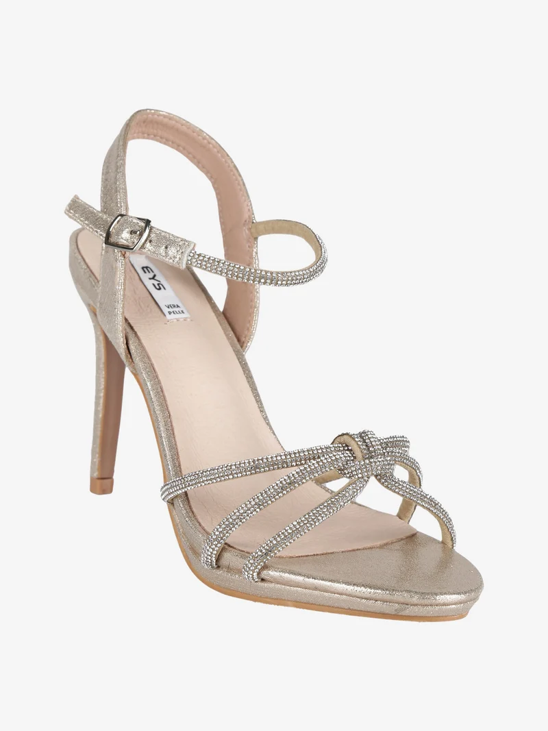 Sandali aperti con strass donna - oro