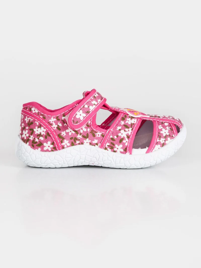 Sandali chiusi da bambina in tela - fucsia