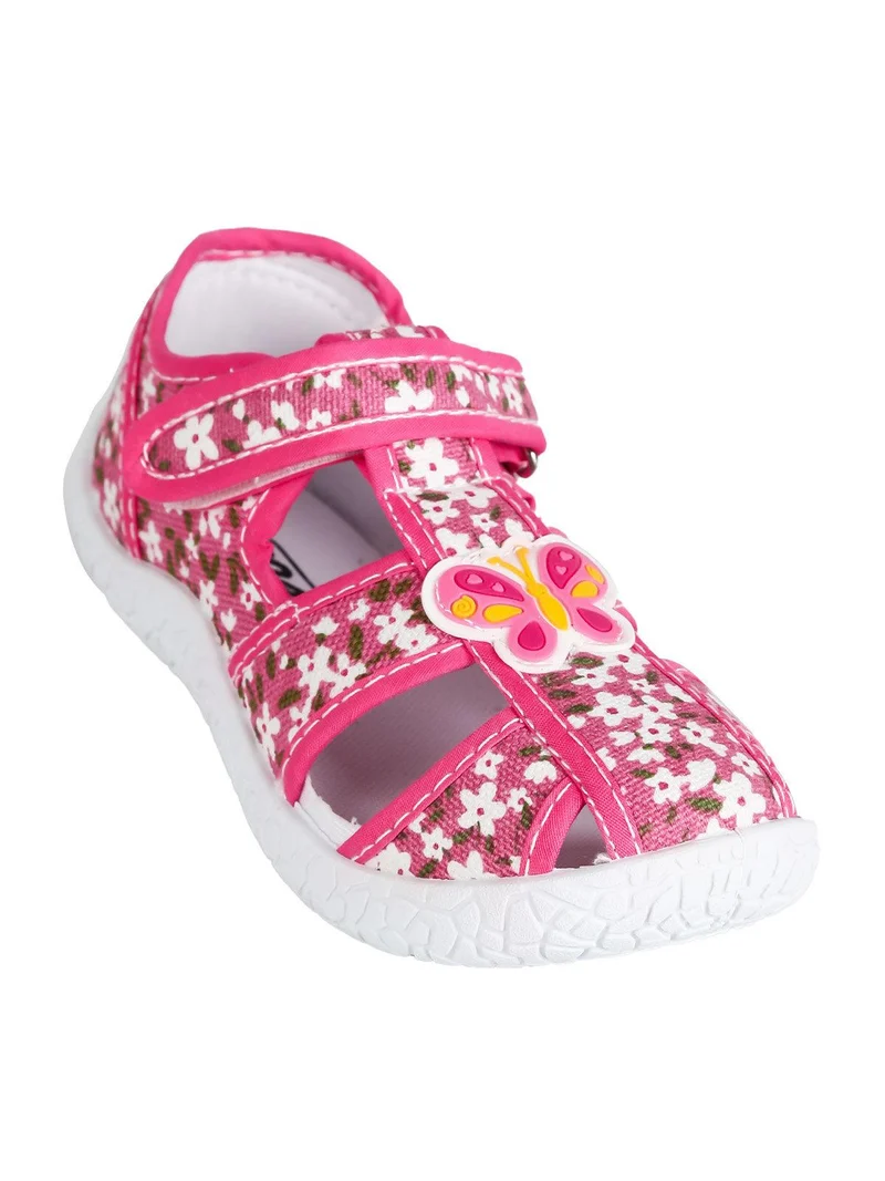 Sandali chiusi da bambina in tela - fucsia