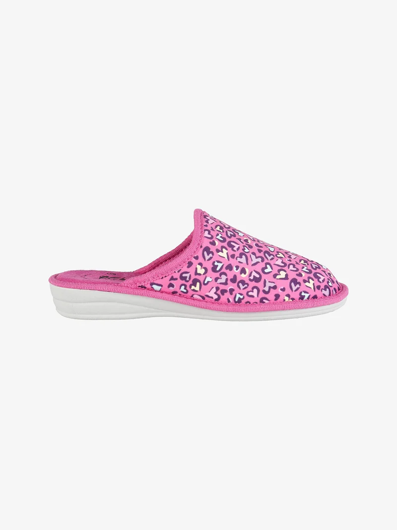 Pantofole donna invernali con disegni - fucsia