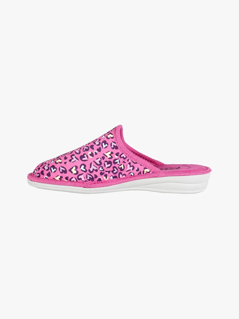 Pantofole donna invernali con disegni - fucsia