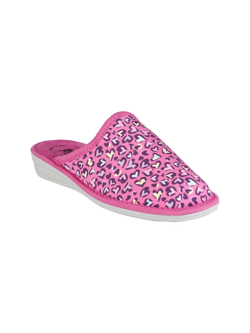 Pantofole donna invernali con disegni - fucsia