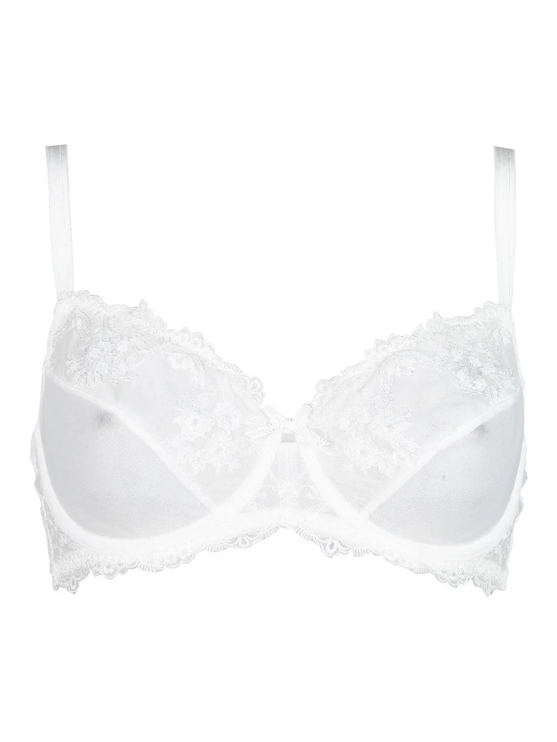 Reggiseno in tulle ricamato GLAM 1940 coppa C - bianco