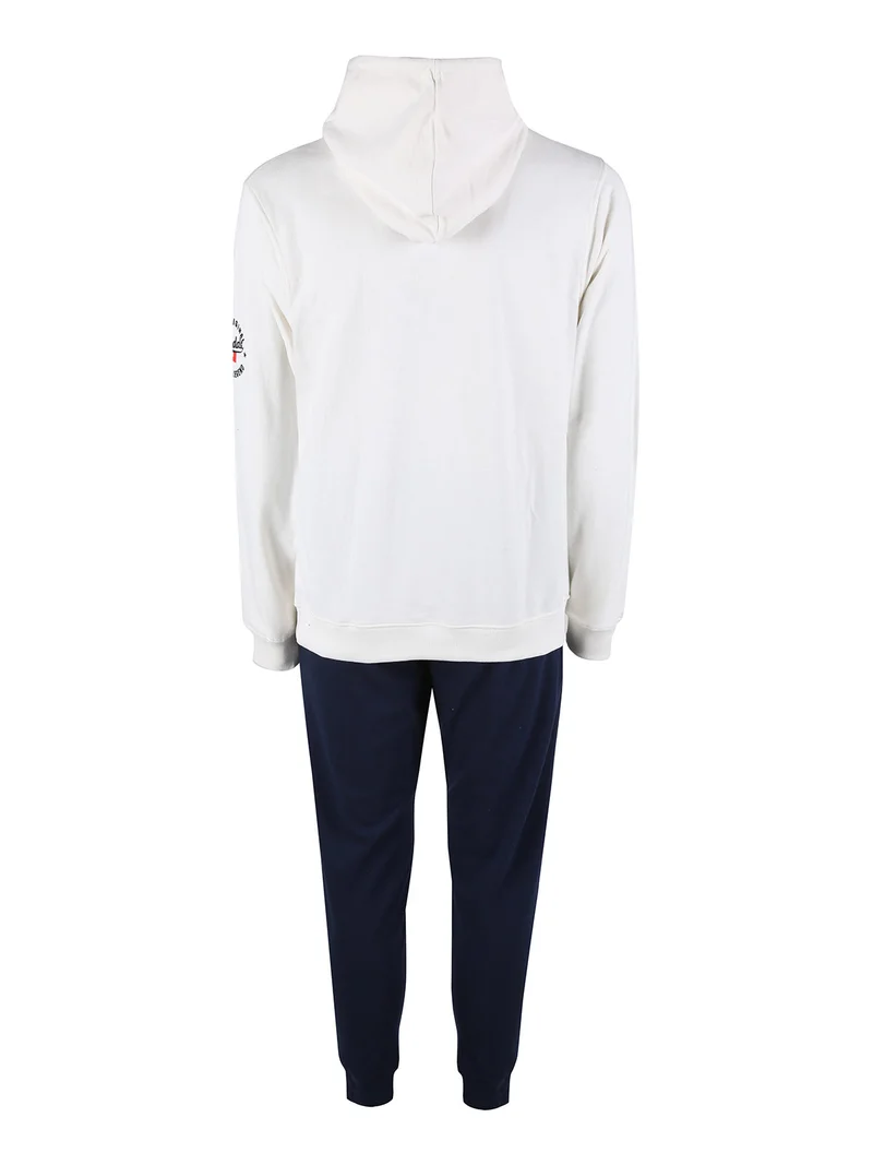Tuta da uomo 2 pezzi con cappuccio - bianco