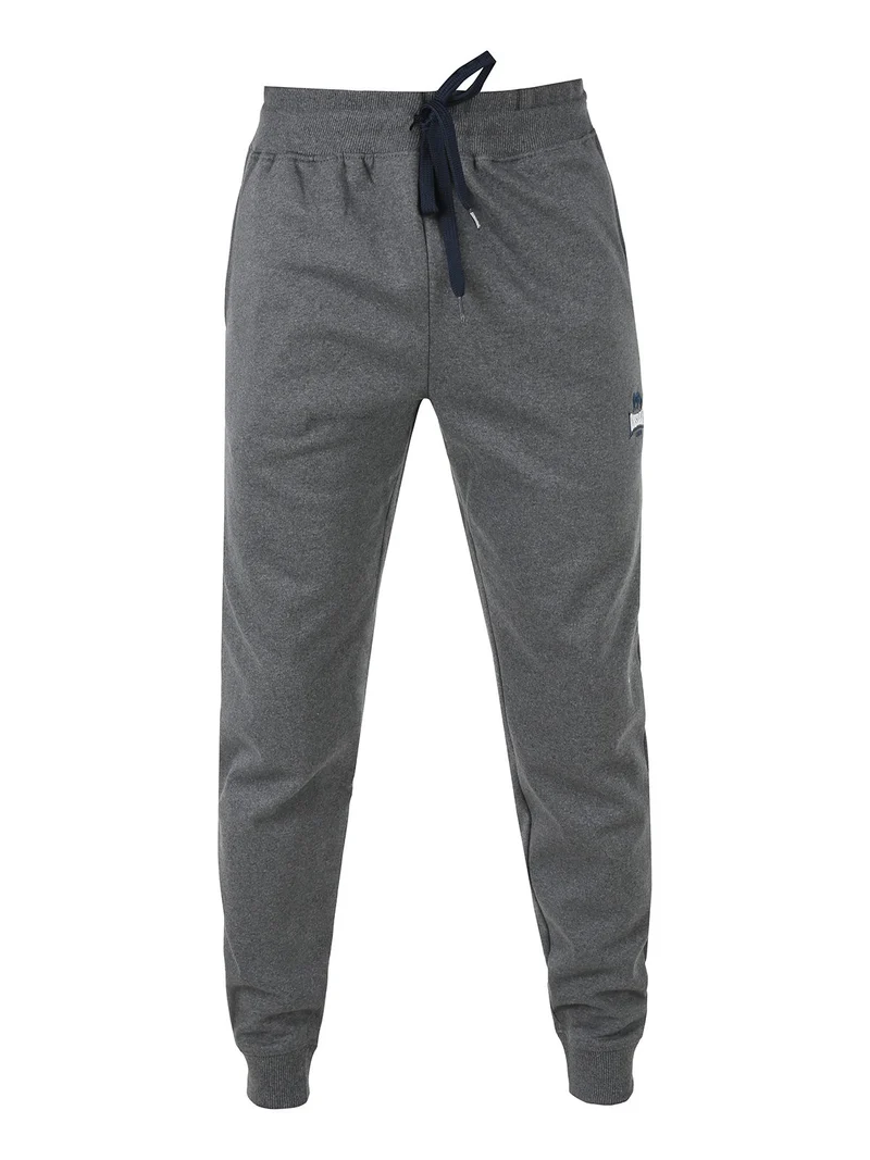 Pantaloni tuta da uomo con coulisse e polsini - grigio