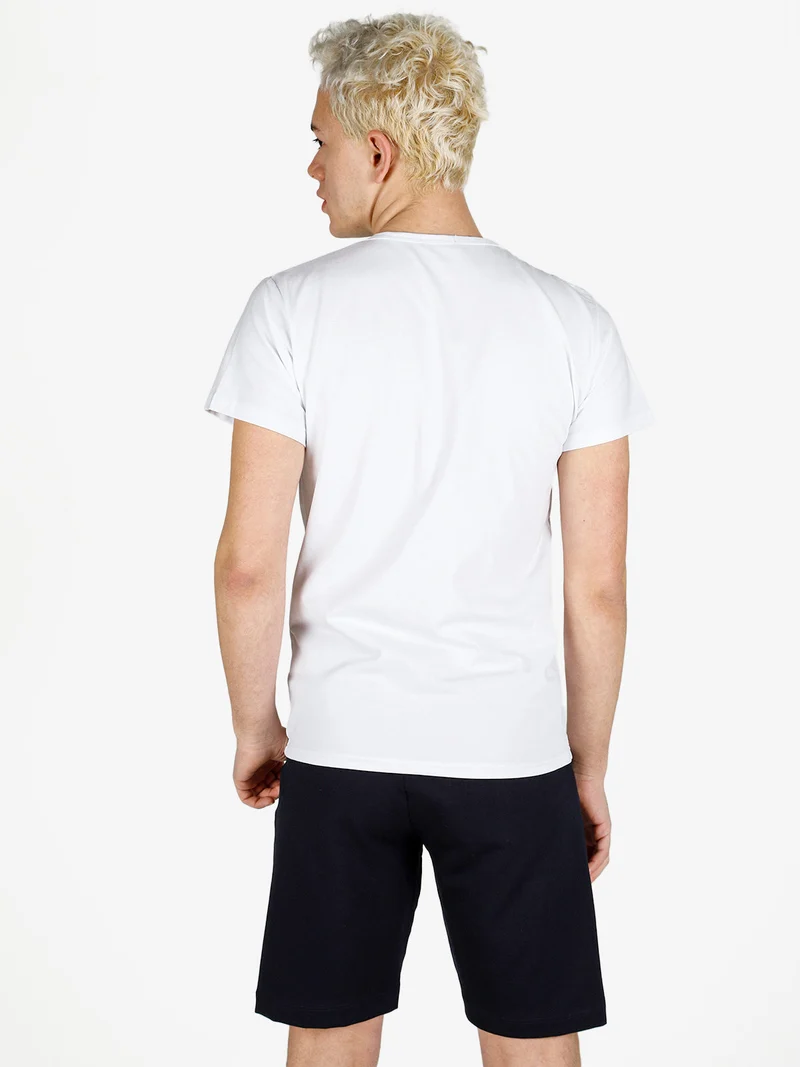 T-shirt sportiva da uomo con logo - bianco