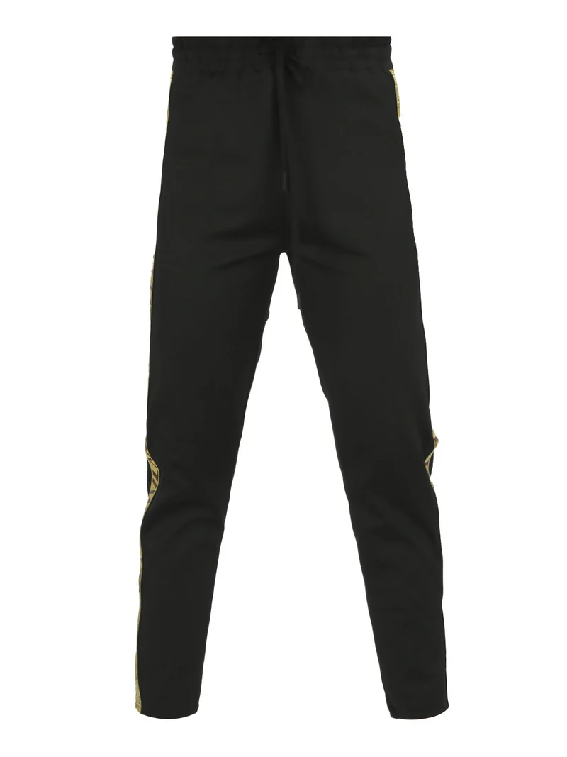 Pantaloni sportivi donna con scritta laterale - nero