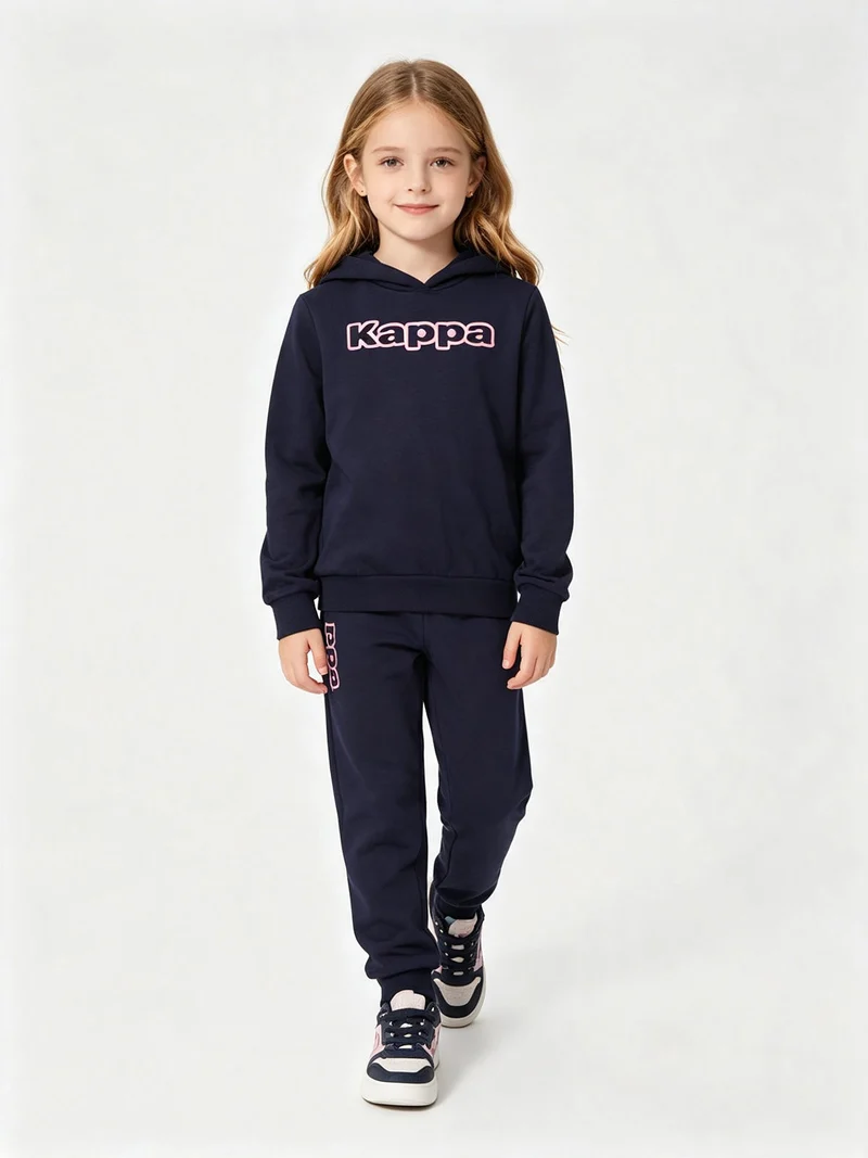Completo da bambina 2 pezzi con cappuccio - blu scuro