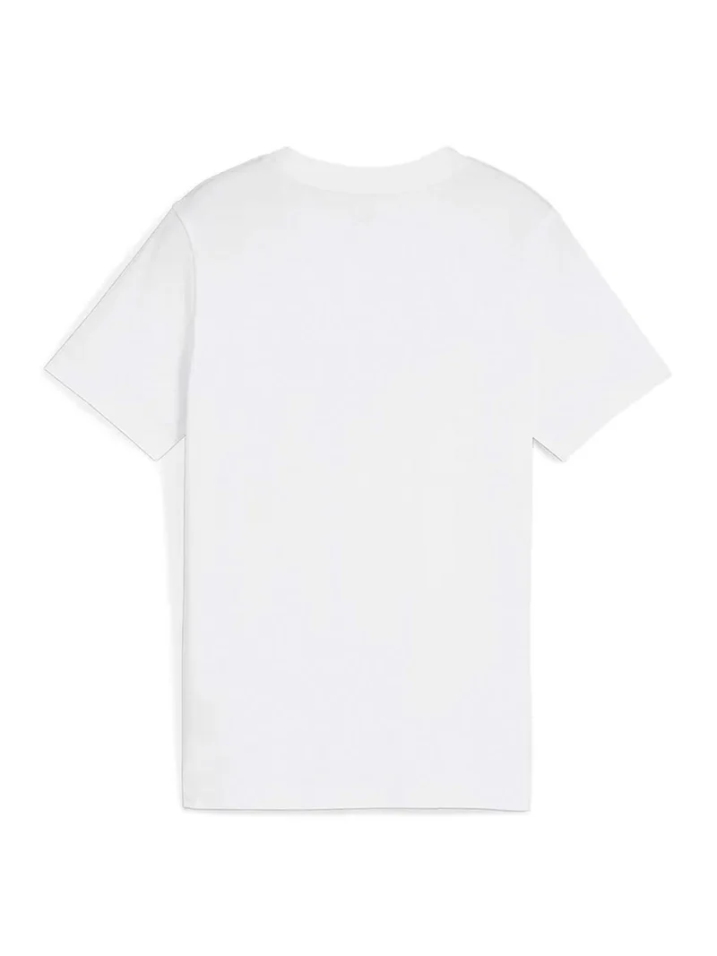ESS + TEXTURED FOIL BIG LOGO T-shirt da ragazza - bianco