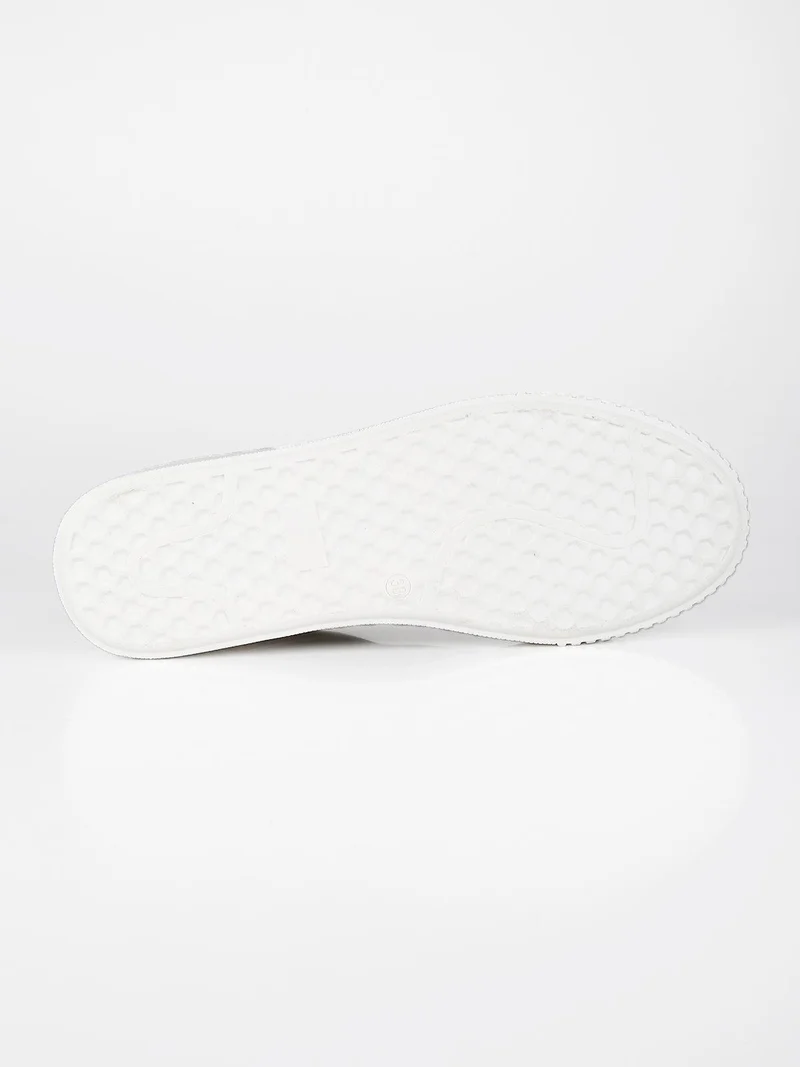 Sneakers stringate stampate - marrone