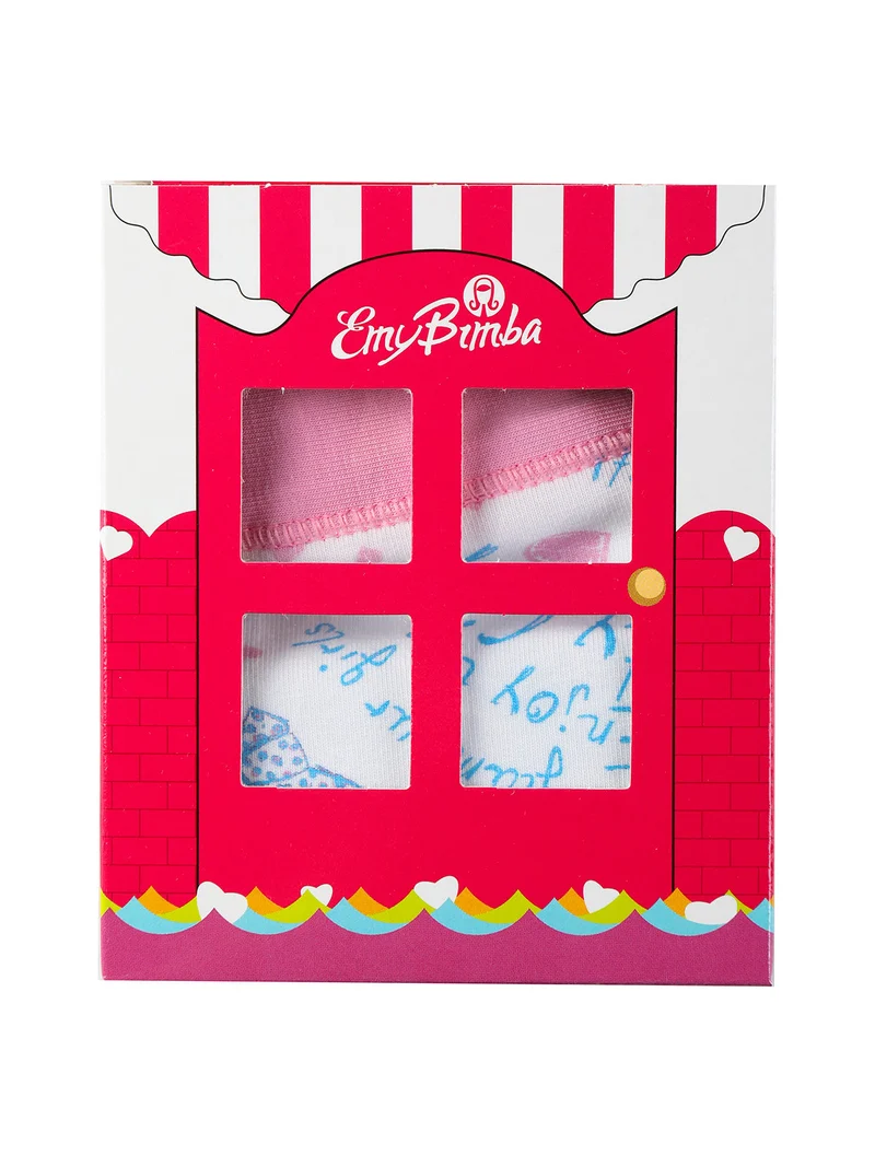 Slip in cotone da bambina con stampe - fucsia